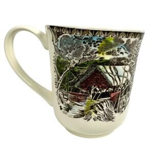 Johnson Bros Friendly Village England Vintage The Covered Bridge Coffee Mug